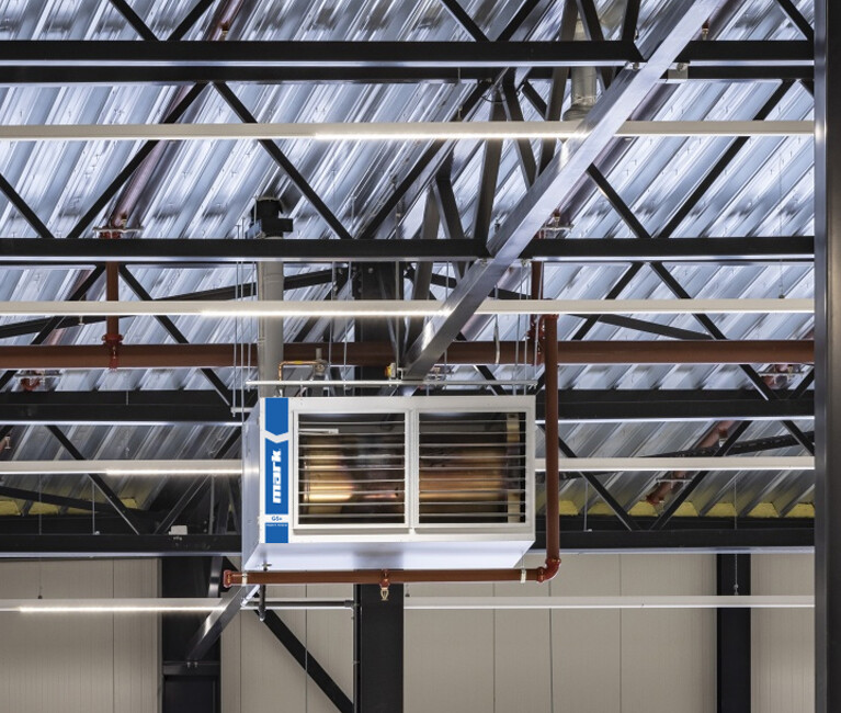 Grote ruimtes verwarmen luchtverwarming industrie